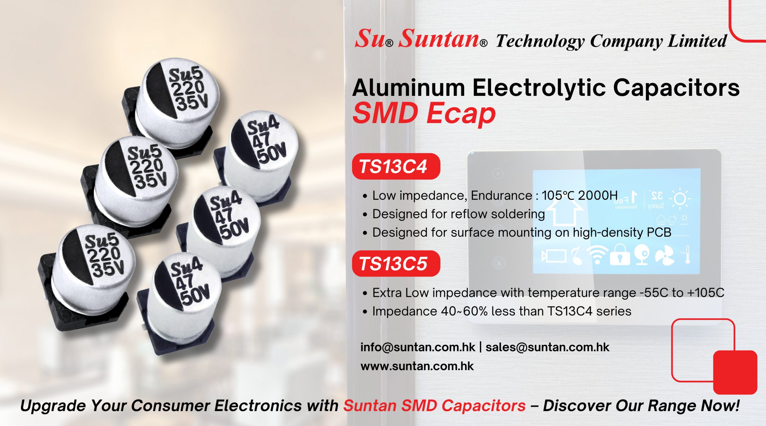 Power Up Your Consumer Electronics with Suntan SMD Capacitors – Stability, Efficiency, and Longevity